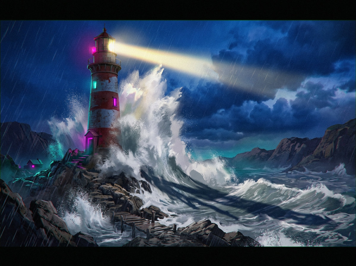 Farol na tempestade