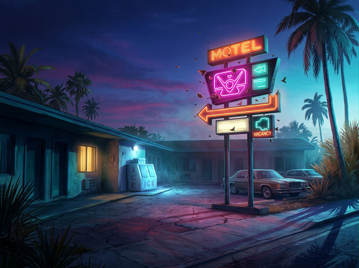 Fachada de motel · ao amanhecer 2