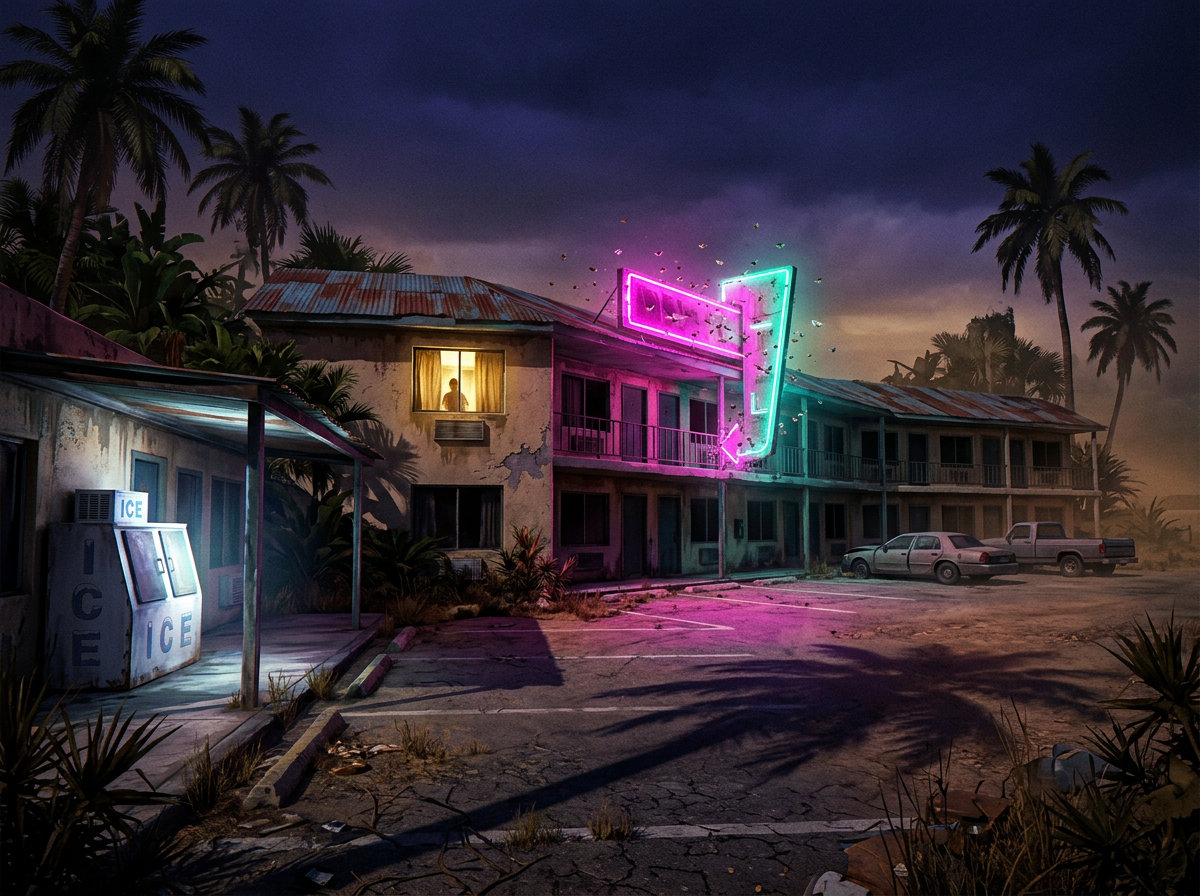 Fachada de motel · ao meio-dia 2