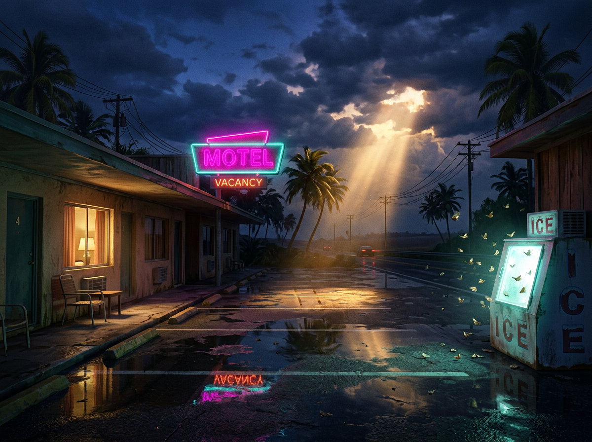 Fachada de motel · depois da tempestade