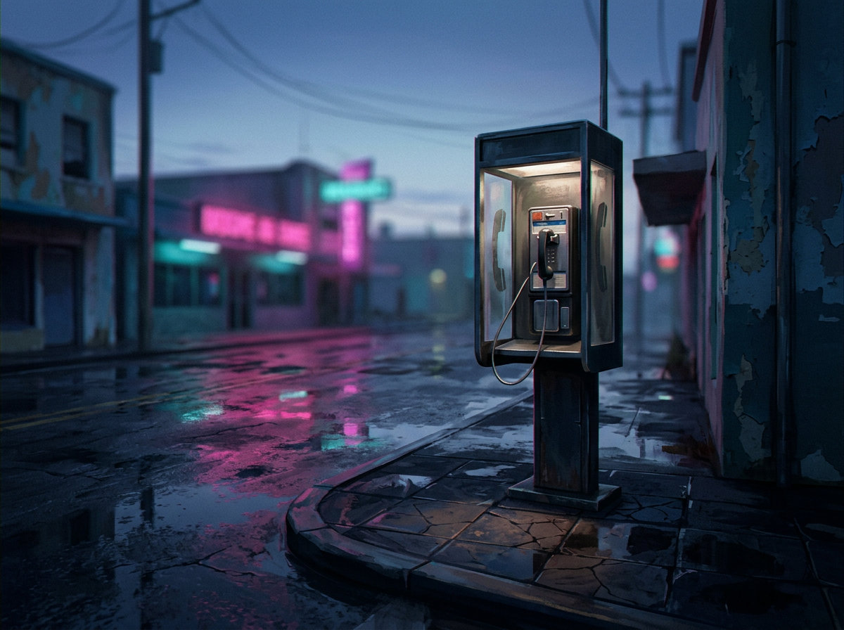 Telefone na chuva · ao amanhecer
