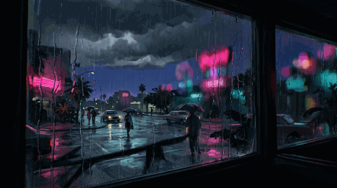 Chuva no vidro · sob chuva