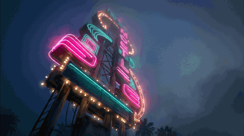 Letreiro de motel · na neblina
