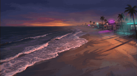 Mar em loop · ao entardecer 2