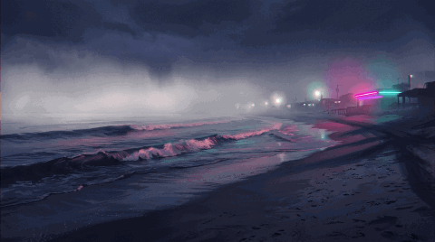 Mar em loop · na neblina