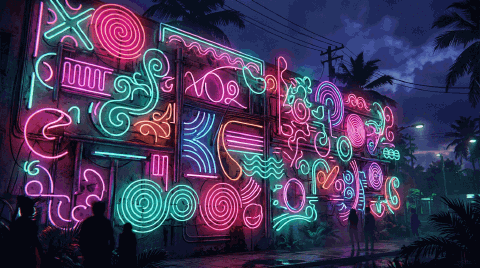 Neon piscando