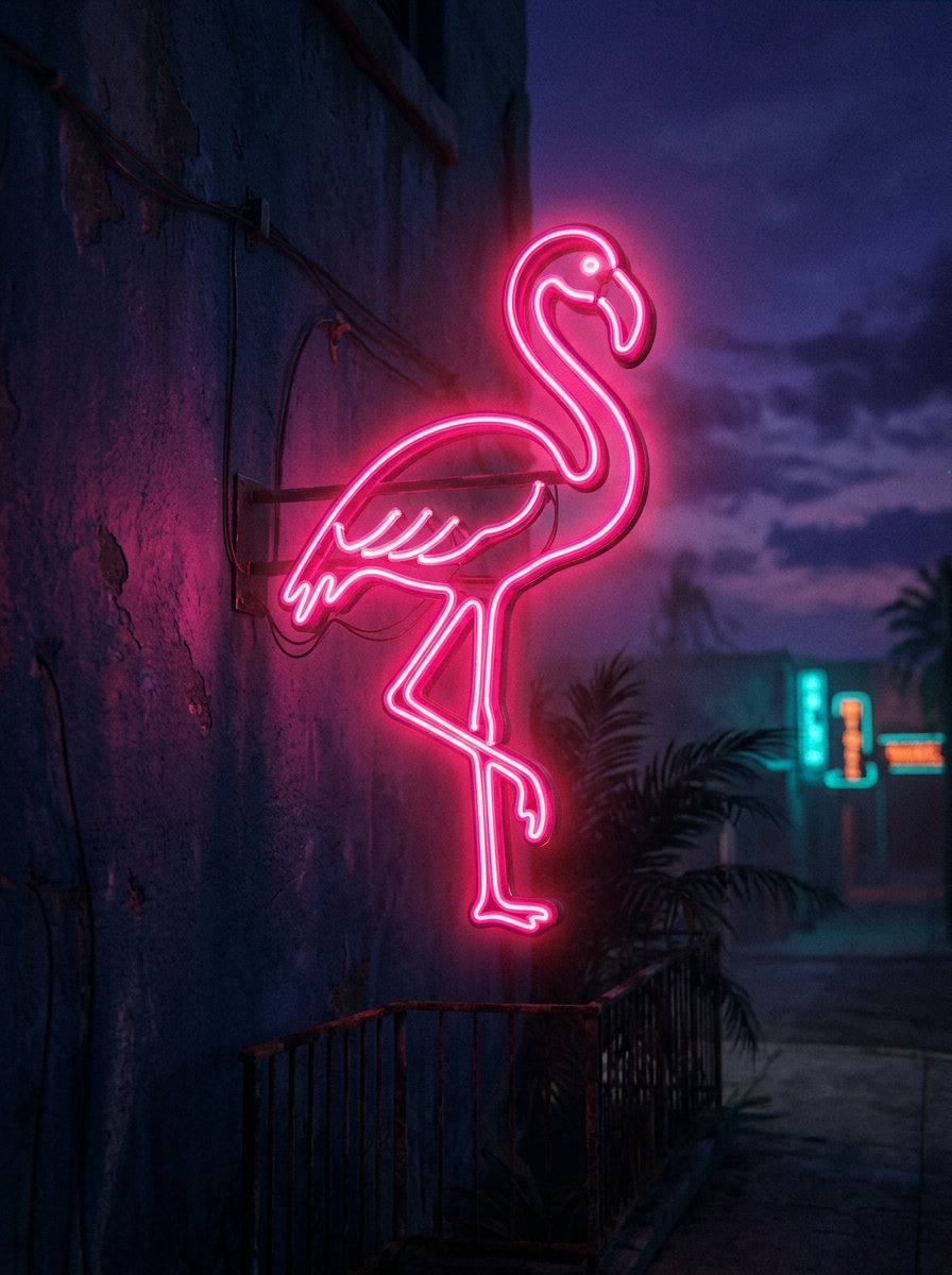 Flamingo de neon