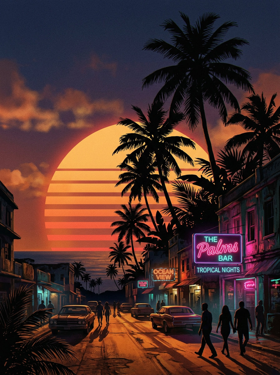 Sol de neon · ao entardecer 2