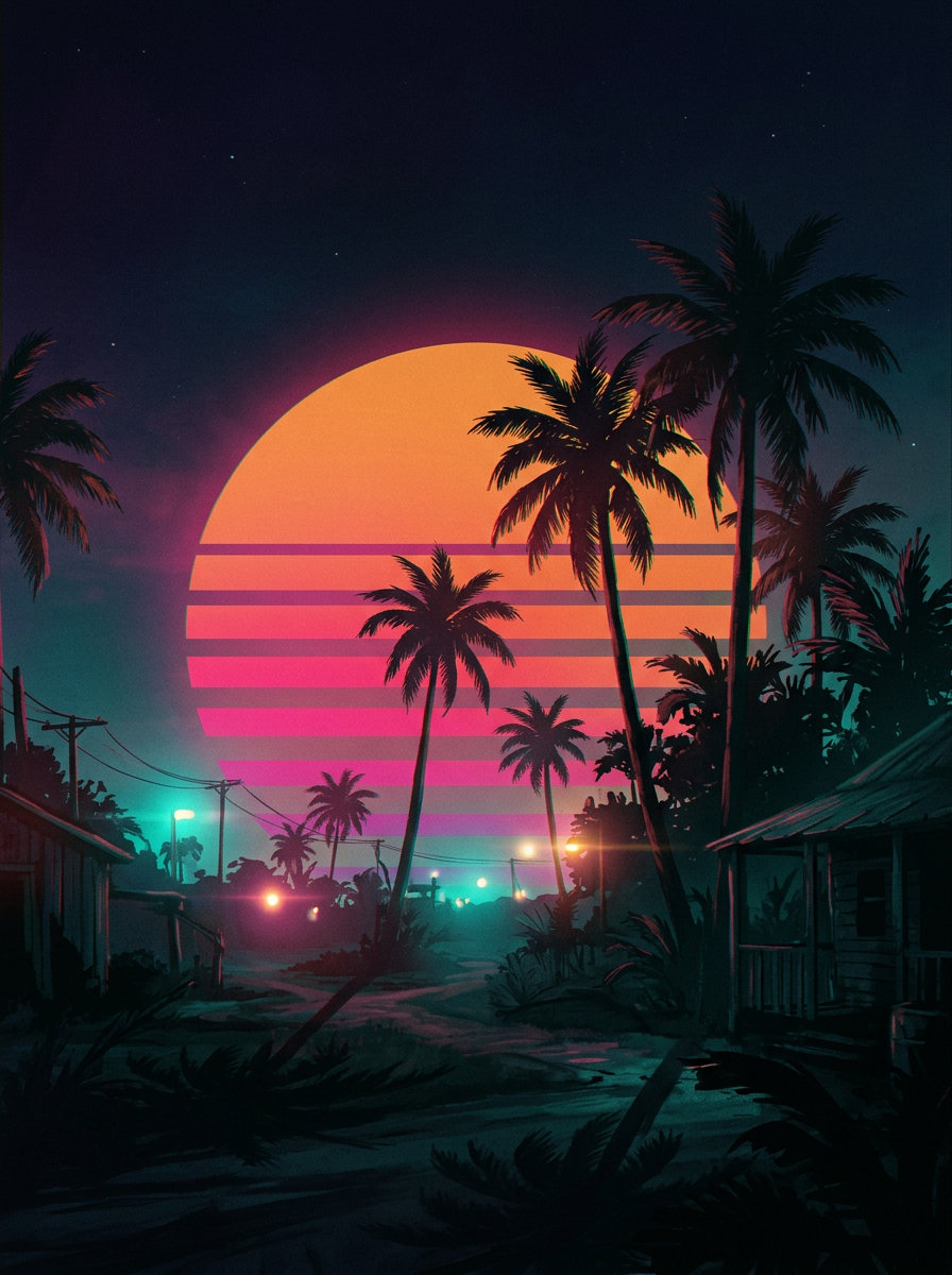Sol de neon · em noite fechada