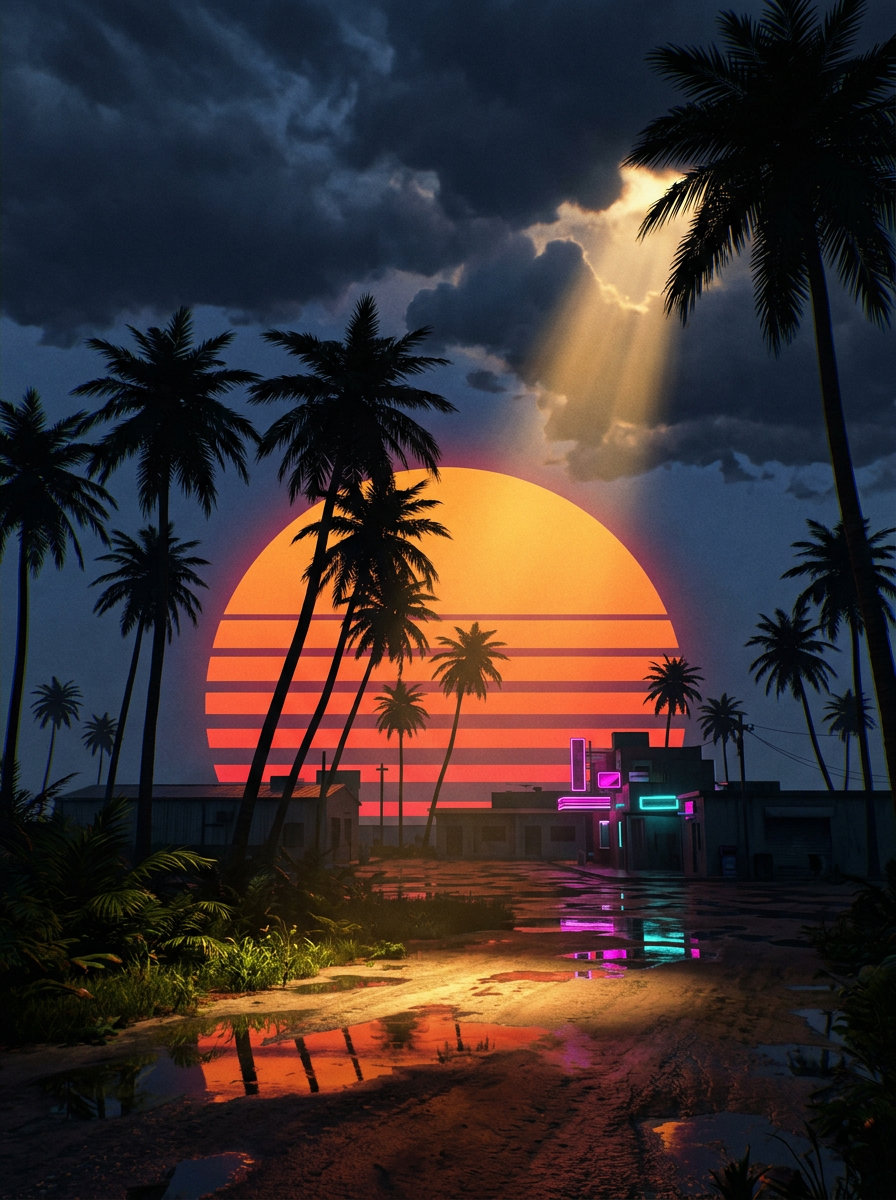 Sol de neon · depois da tempestade