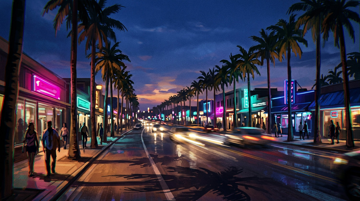 Avenida de palmeiras