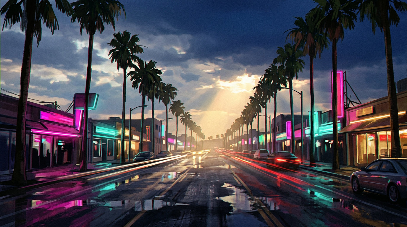 Avenida de palmeiras · depois da tempestade